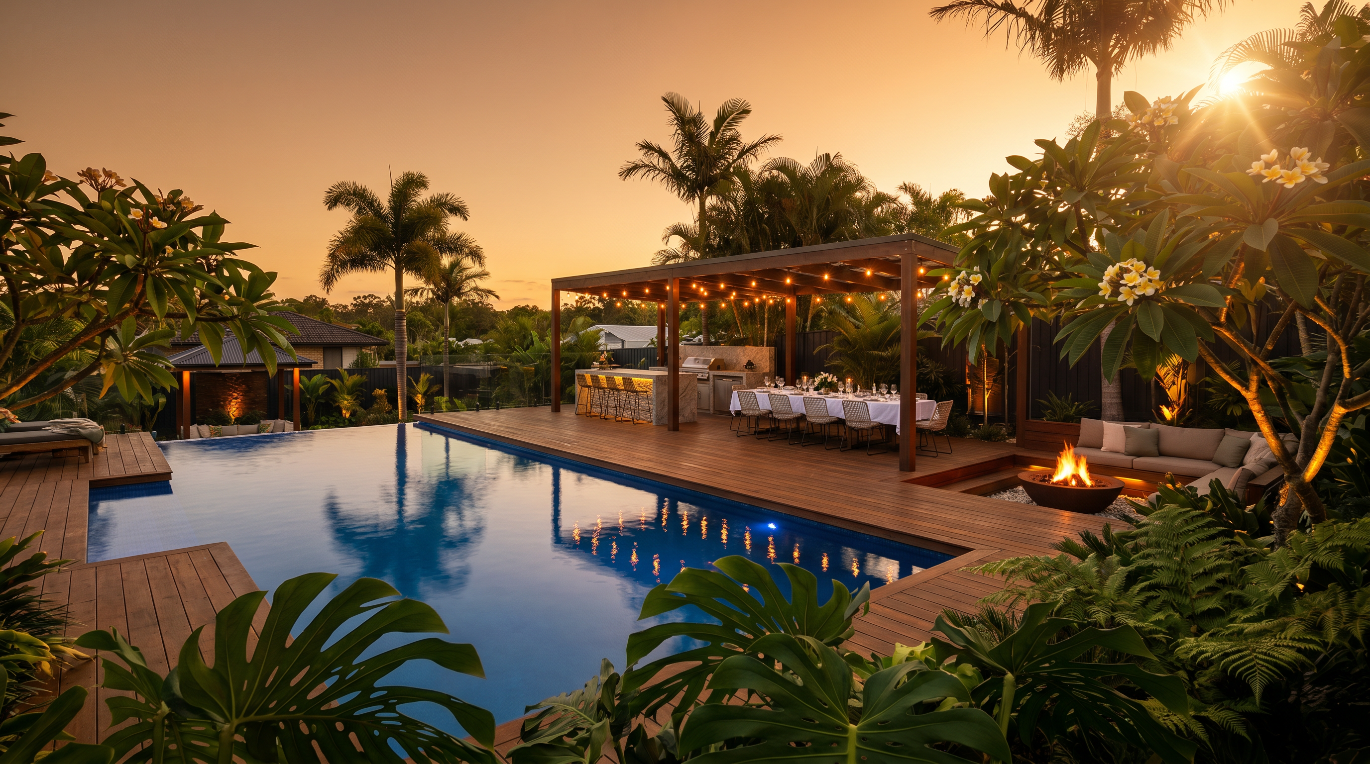 A YBMT Resort Yard in Brisbane at golden hour